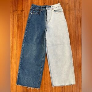 Wild Fable - High Rise Wide Leg Jean Two-Tone